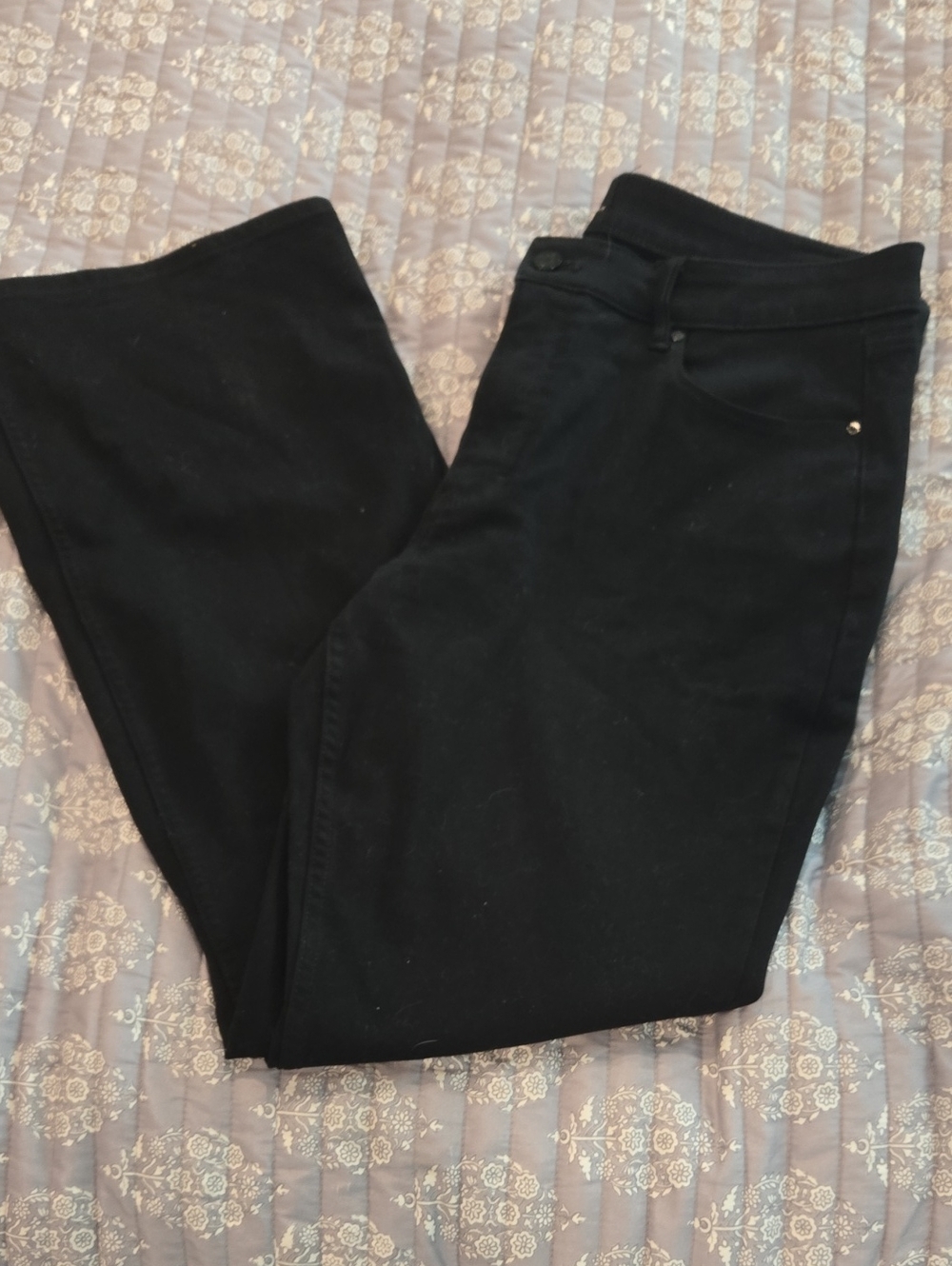 White House Black Market Black Straight-Leg Jeans